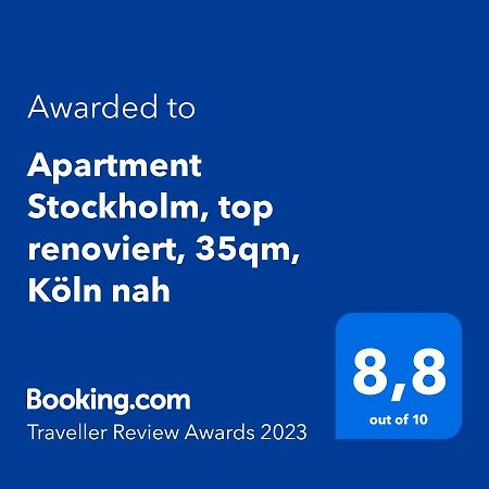 Apartment Stockholm, Top Renoviert, 35Qm, Koeln Nah Бергиш-Гладбах Экстерьер фото
