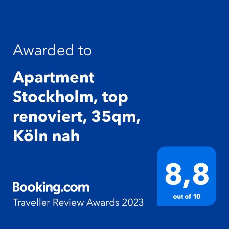 Apartment Stockholm, Top Renoviert, 35Qm, Koeln Nah Бергиш-Гладбах Экстерьер фото